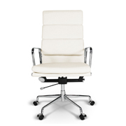 Кресло Eames Style HB Soft Pad Executive Chair EA 219 белая кожа